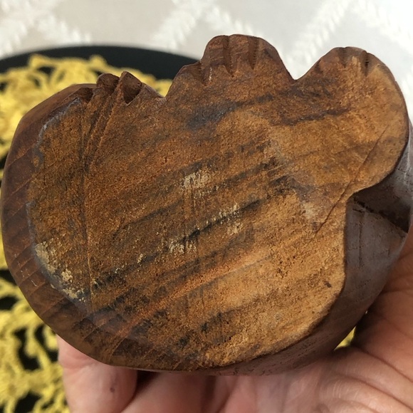 VTG Hand Carved Wooden Cat Statue Figurine Accent Piece - Picture 11 of 13